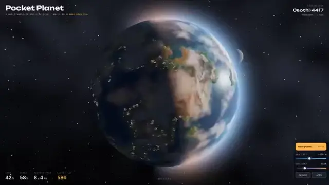 i asked opus 5.5 to build me a planet.